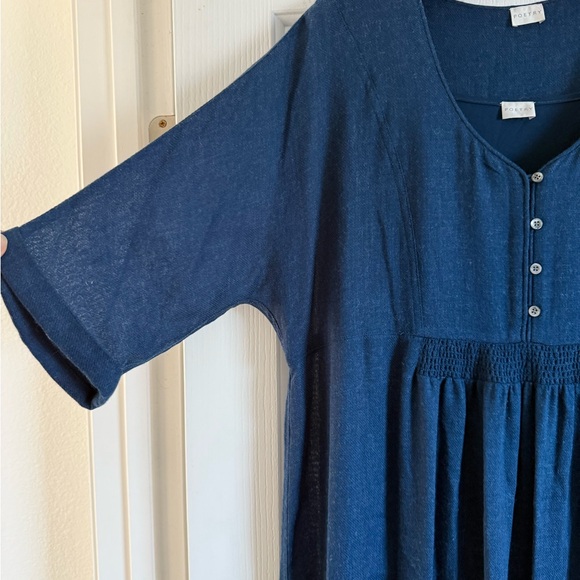 Poetry Wool Blend Smocked Midi Dress US 14 NWOT - Picture 5 of 9